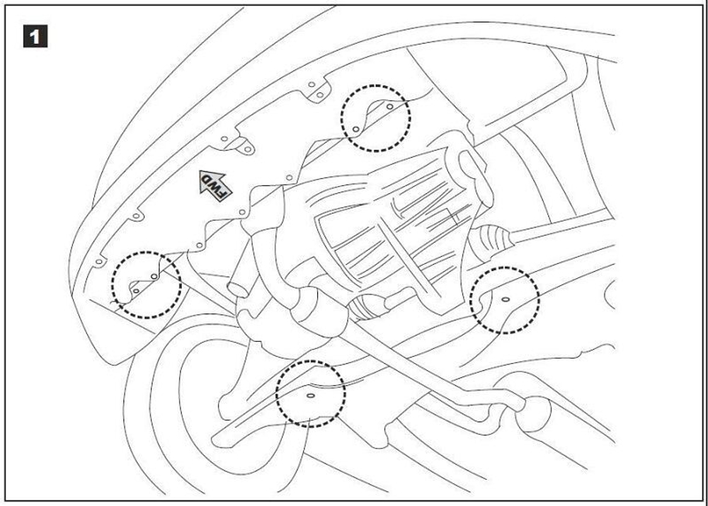 Защита картера двигателя, КПП (2 мм, сталь) для Toyota Yaris 2007-2012 Sheriff.24.0884 CP