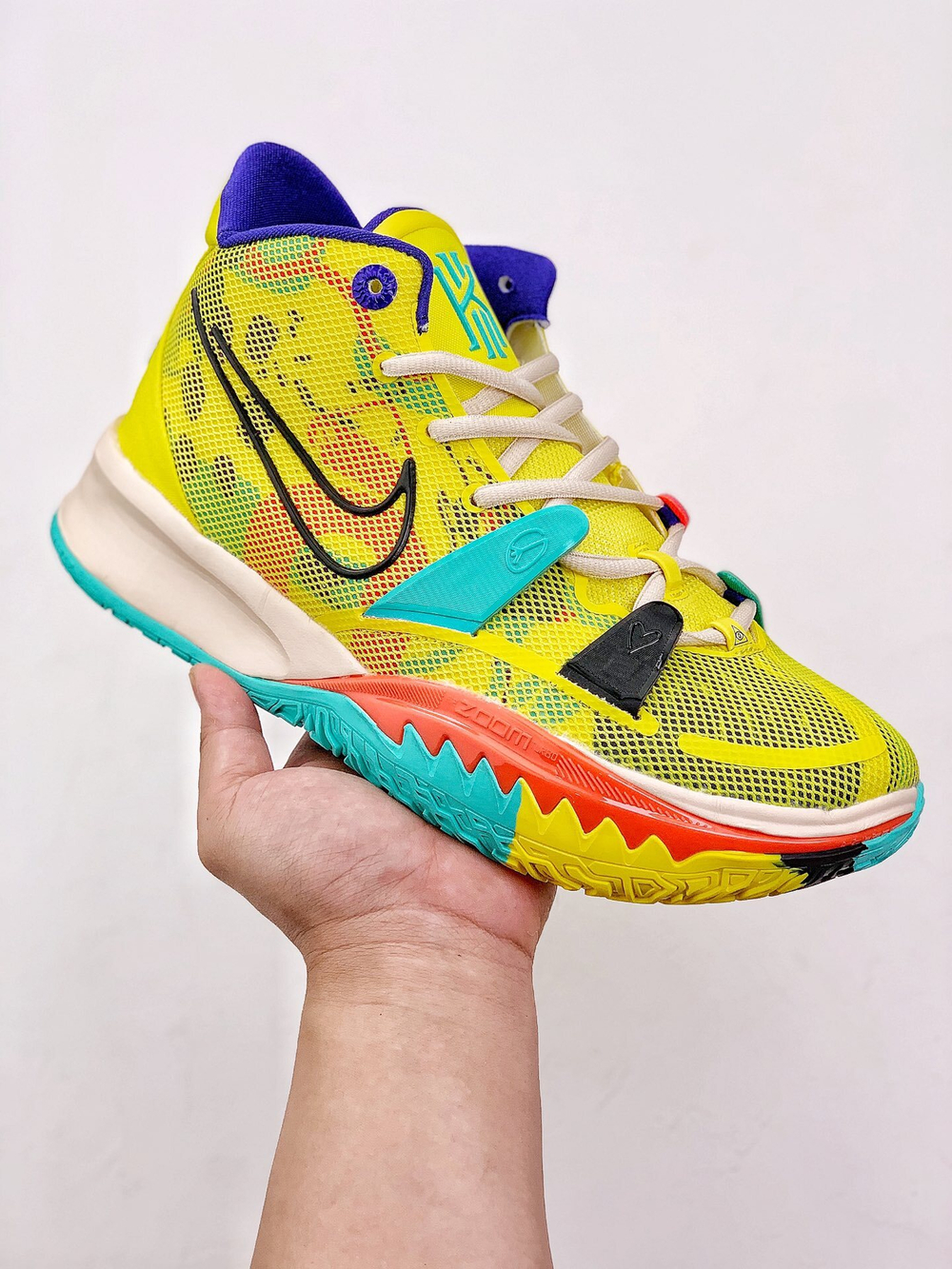 Купить баскетбольные кроссовки  Nike Kyrie 7 1 World 1 People Electric Yellow (GS)