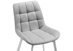 Стул на металлокаркасе Челси белый / светло-серый