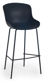 Стул барный пластиковый Papatya Globe-S Bar, антрацит
