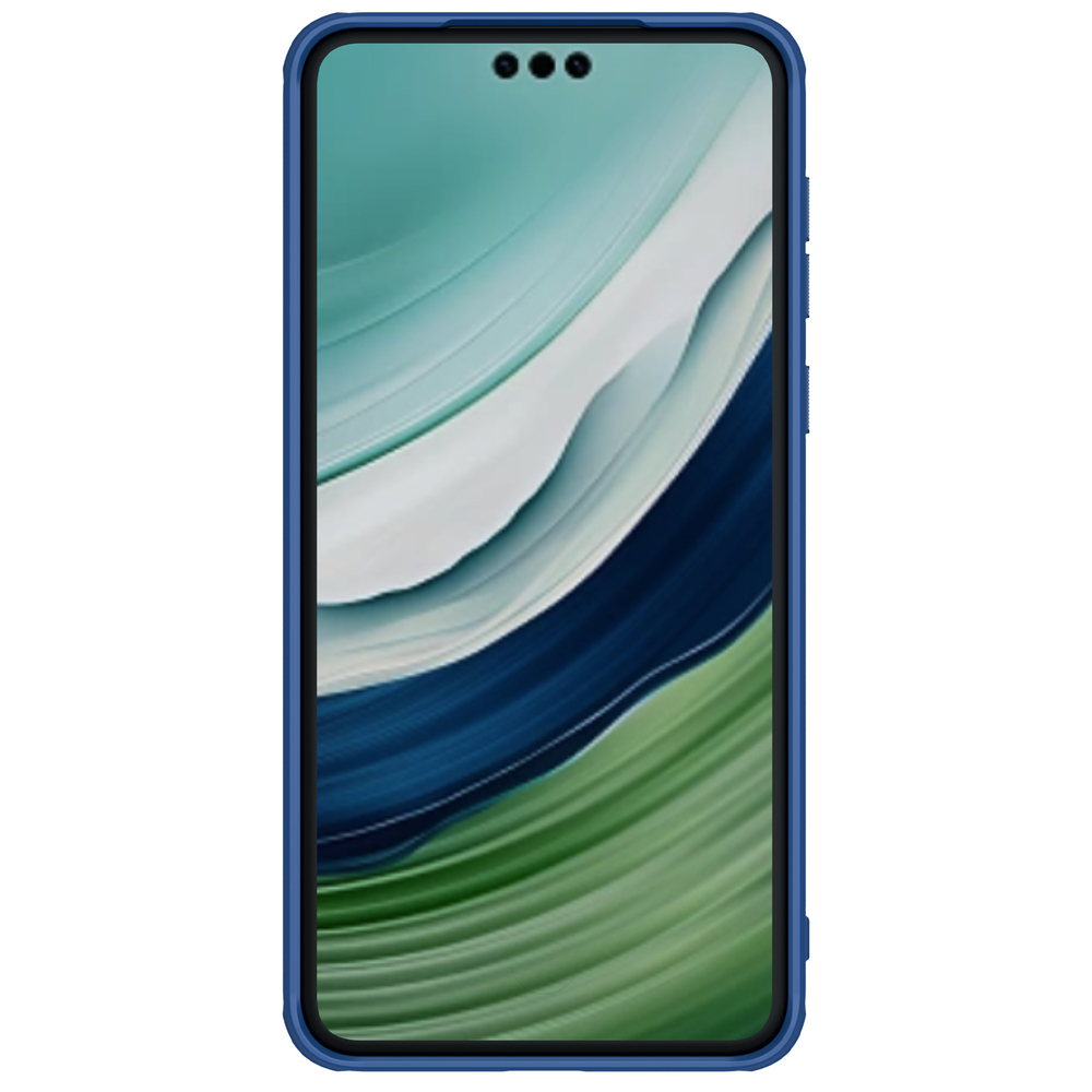 Усиленный чехол синего цвета от Nillkin для смартфона Huawei Mate 60, серия Super Frosted Shield Pro