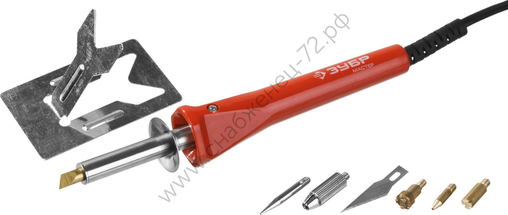 ЗУБР 30Вт, Прибор для выжигания с набором насадок (55426)