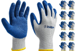 Перчатки рабочие 10 пар ЗУБР ЗАХВАТ, L-XL, , с нитриловым обливом