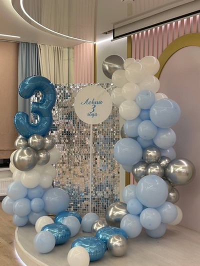 Фотозона нежно голубая