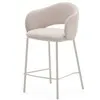 Полубарный стул Maina 65 см, бежевый шенилл, бежевые ножки