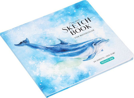 Скетчбук для акварели 20л., 190*170 Greenwich Line "Whale", 200г/м2