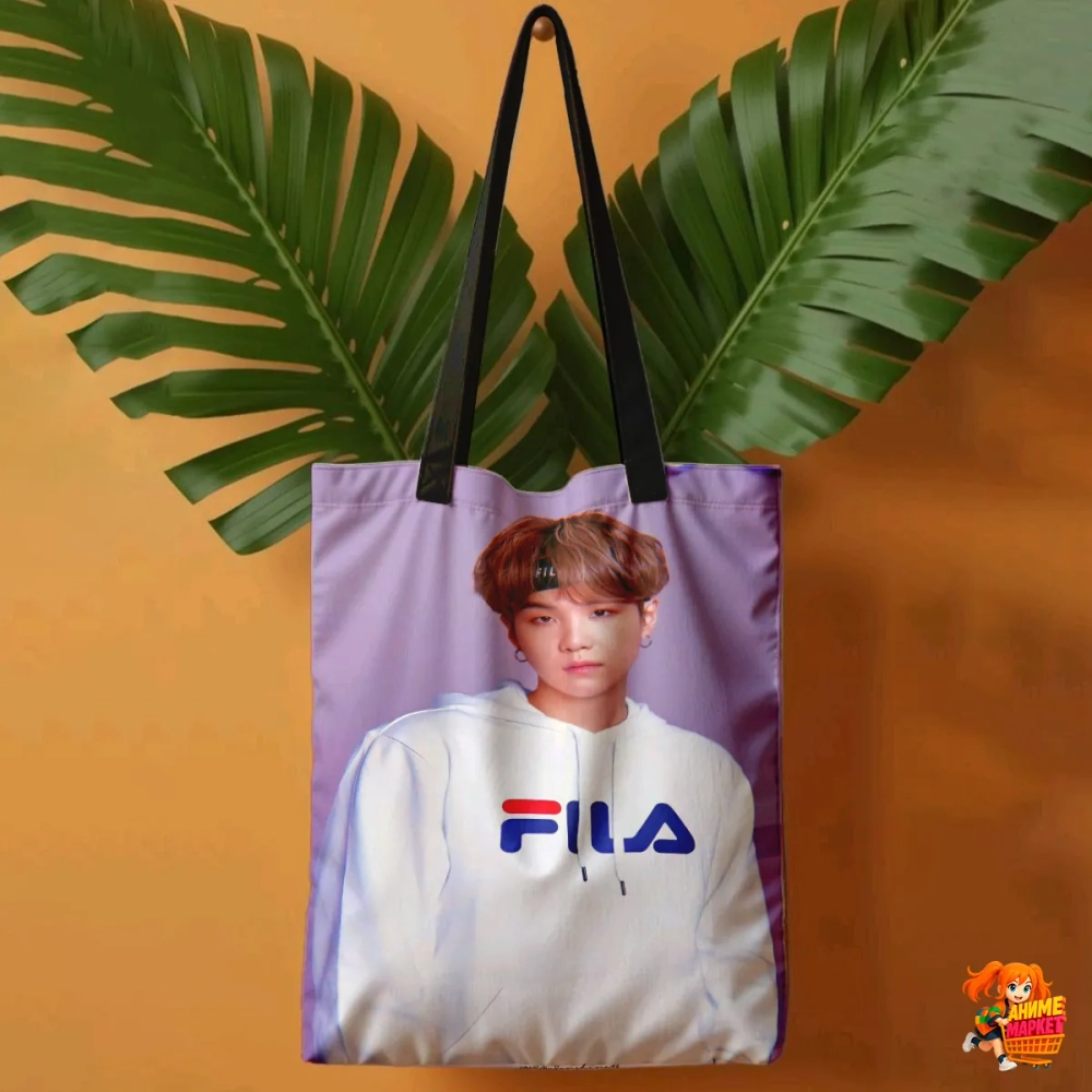 Сумка шоппер с принтом BTS