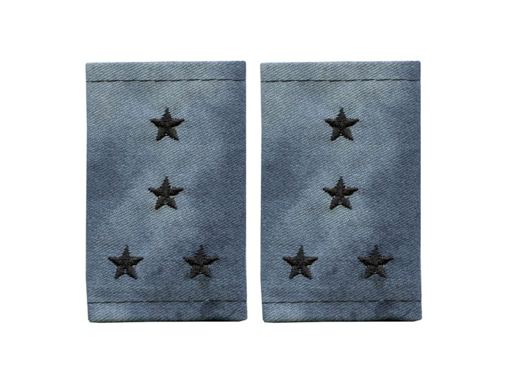 Фальшпогоны Росгвардия ОМОН синий мох вышитые звезды капитан