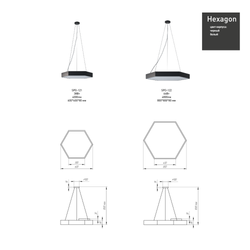 Светильник LED ЭРА Geometria SPO-122-W-40K-066 Hexagon 66Вт 4000К 5300Лм IP40 800*800*80 белый подвесной | Декоративные светильники Geometria