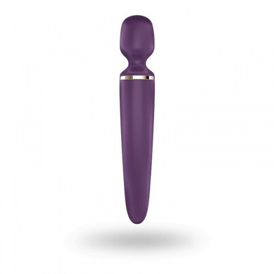 Большой перезаряжаемый вибромассажер для тела Wand-er Woman Purple XXL (10 режимов, 5 скоростей) (Цвет: фиолетовый)