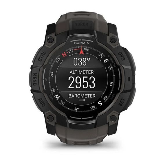 Умные часы Garmin Instinct 3 Amoled 50 mm Black with Charcoal Band (010-03020-00)