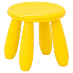 IKEA MAMMUT  (ИКЕА МАММУТ)  -  Детский стул, крытый/открытый/желтый