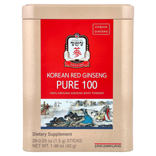 JungKwanJang, корейский красный женьшень, Pure 100, 28 пакетиков по 1,5 г (0,05 унции)