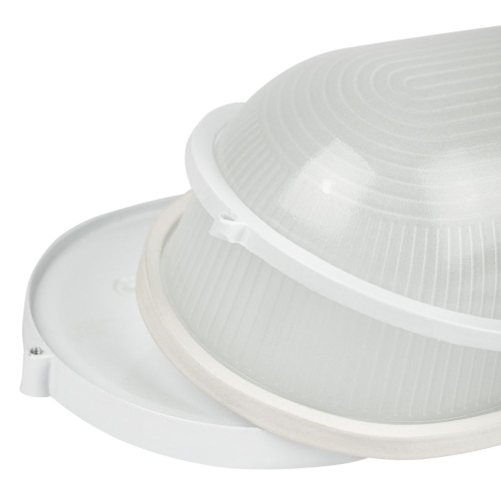 Светильник ЭРА НБП 04-100-001 Акватермо алюминий/стекло IP54 E27 max 100Вт 280х160 овал белый