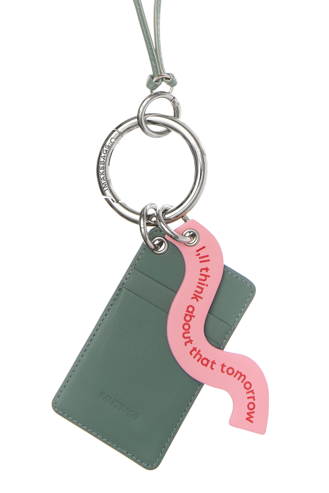 Подвеска - картхолдер с карабином LIGHT GREY