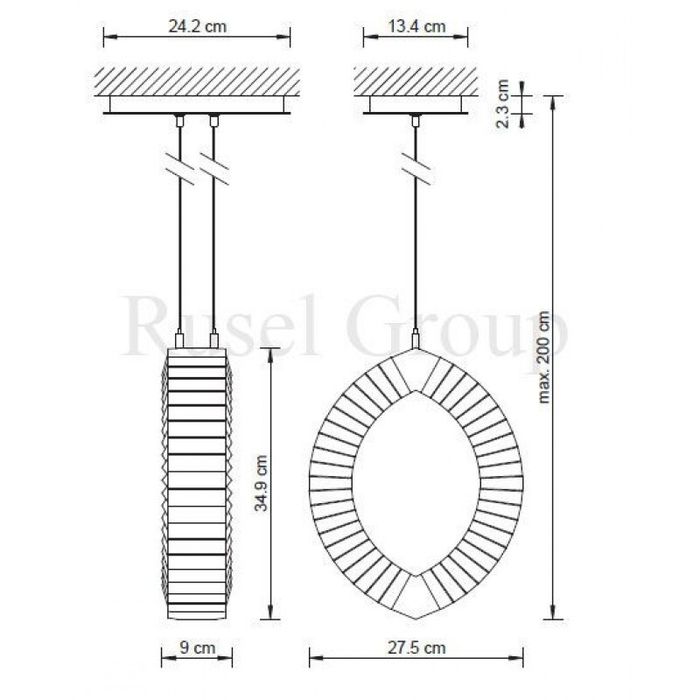 Подвесной светильник Swarovski EYRIS MONO A.9950 NR 700 230