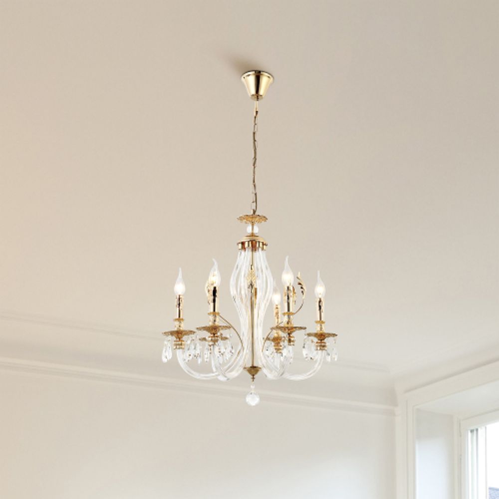 Люстра Rivoli Melanie 1020-206 6 х Е14 40 Вт хрусталь классика