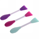 Кисть двухсторонняя для нанесения маски и бережного умывания «Beauty», микс 3 цвета, 16,5см