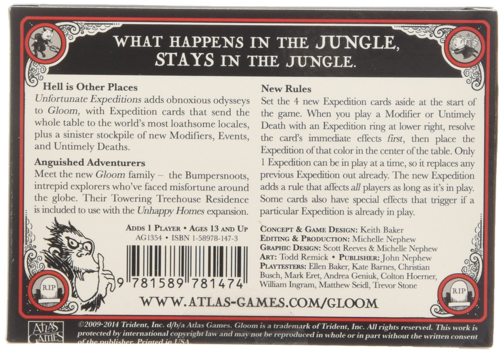 Gloom Unfortunate Expeditions 2nd Edition