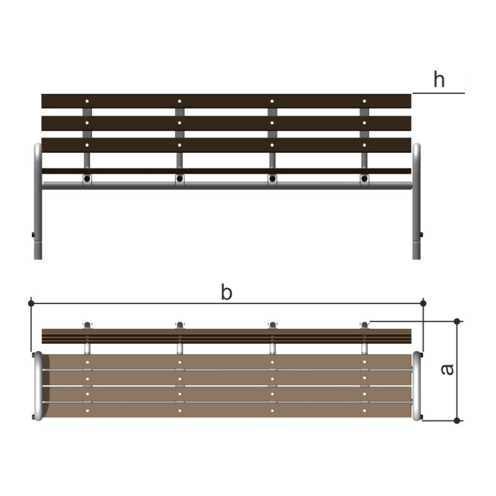 Скамья (пластик) Romana 302.02.00