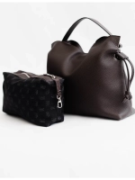 Сумка мешок через плечо средняя натуральная кожа