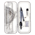 Готовальня 7 предм. циркуль-автомат, стержни,ластик, 4 лин,пласт.футляр