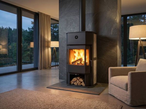 Стальной камин для дачи или коттеджа