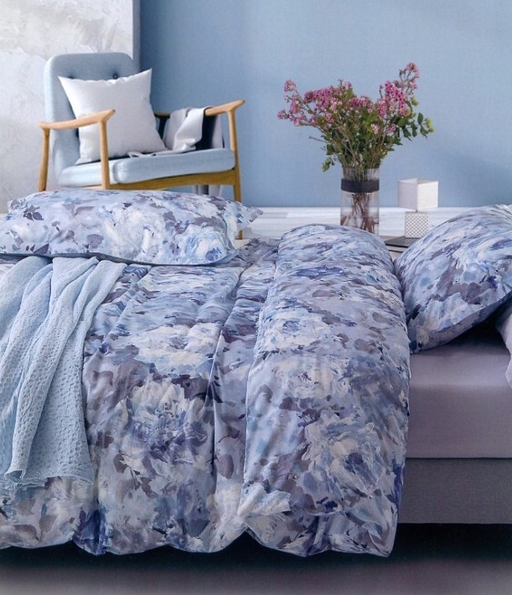 Постельное белье семейное Mirabello Fiori Van Gogh U02 azzurro