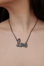 Колье Love, цвет графит, Италия