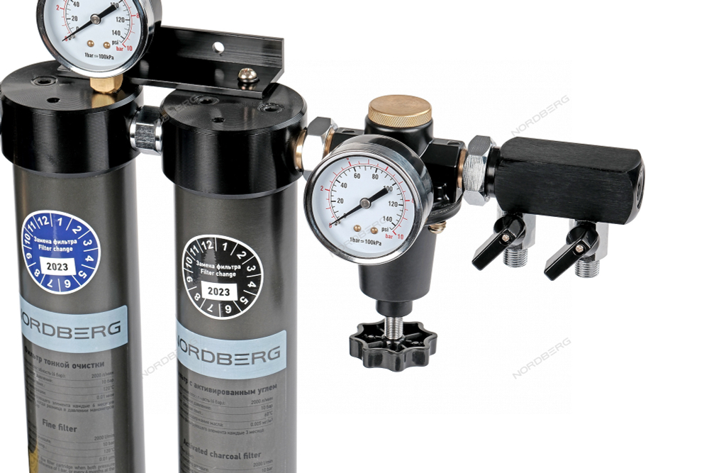 Фильтр-группа трехступенчатая до 0,01 мкм