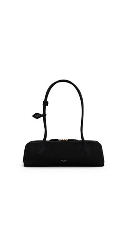 ALAÏA СУМКА LE TECKEL ИЗ НАТУРАЛЬНОЙ КОЖИ, ЧЕРНЫЙ/ЗОЛОТОЙ