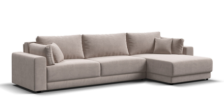 Угловой диван Босс Прайм Макс Велюр Монолит латте