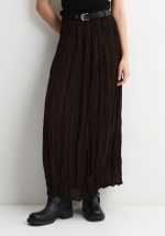 Юбка шифоновая плиссе шоколадный
