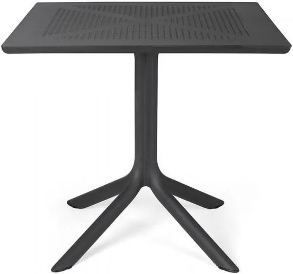 Пластиковый стол Clip 80х80 см антрацит