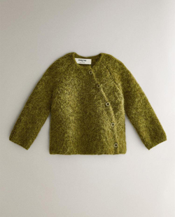 ZARA HOME ДЕТСКИЙ КАРДИГАН ИЗ АЛЬПАКИ, ЗЕЛЕНЫЙ