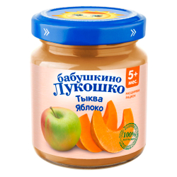 Пюре Бабушкино Лукошко Тыква яблоко с 5 месяцев 100г