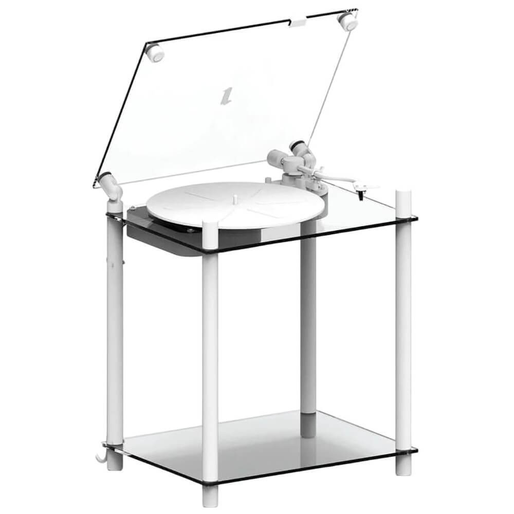 Стол для виниловых пластинок и проигрывателя Transparent Turntable, белый