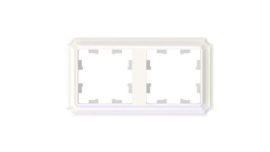 ATLASDESIGN ANTIQUE 2-постовая РАМКА, универсальная, ЖЕМЧУГ