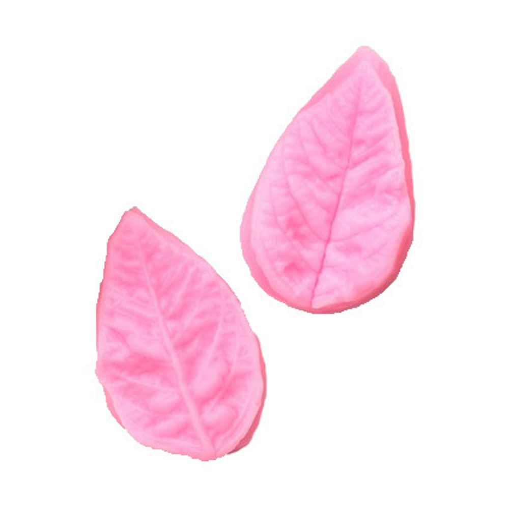 Вайнер лист Гортензии 4*2,5*2СМ, розовый силикон (Китай)