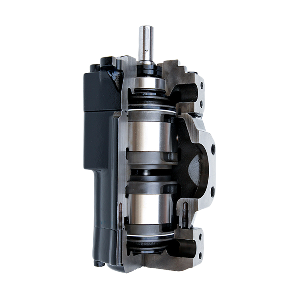 T6CCB17B061R00C100 - Пластинчатый нерегулируемый двухпоточный насос серии T6CC с рабочим объемом 58+21,2 см3