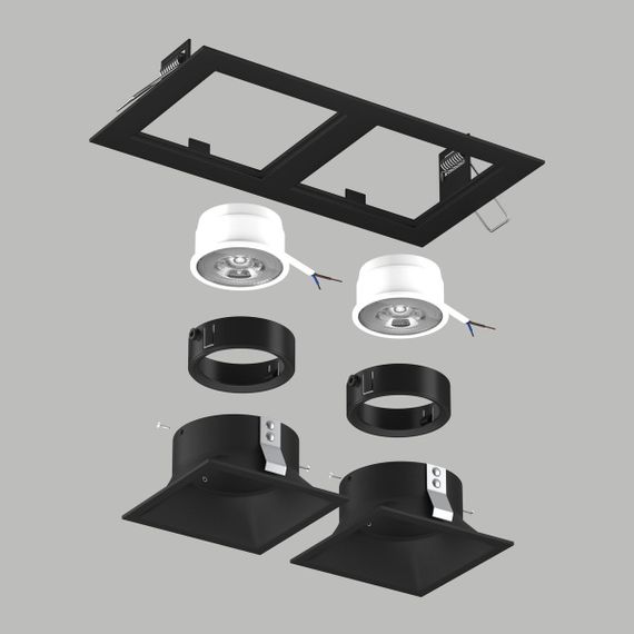 Комплект со светильником Lightstar Domino Quadro (214527+214507+214507+214007+214007) D5270707BMOD