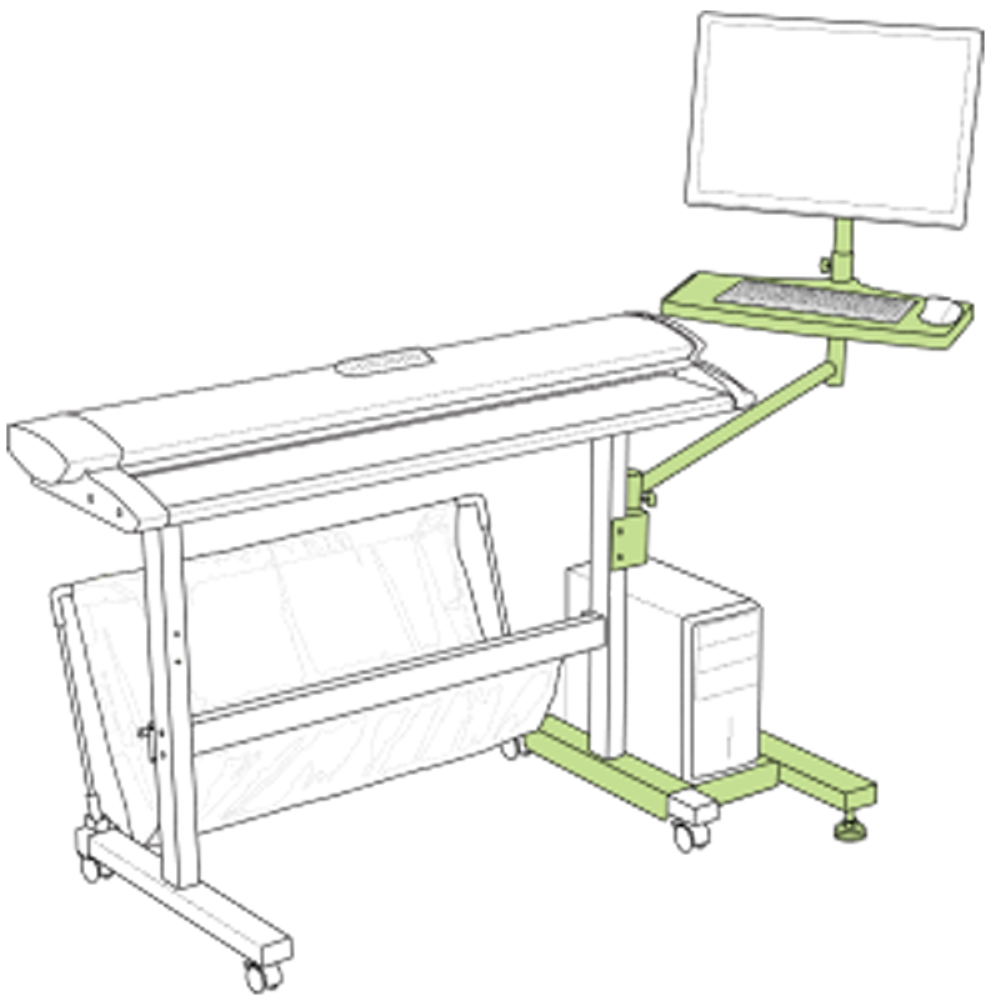 Комплект для установки компьютера и монитора Colortrac Floor Stand PC Mounting Option SCi, SGi