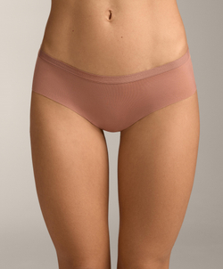 OYSHO Набор из трех пар трусиков-хипстеры с логотипом из полиамидной смеси, кирпичный