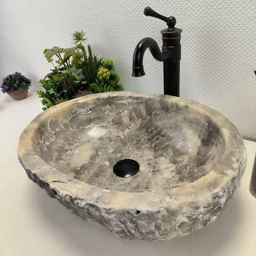 Раковина из оникса Erozy Grey EO-62228 51*40*15 0096