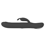 Черный вибратор-кролик Byron с движущимися шариками - 25 см. (Цвет: черный)