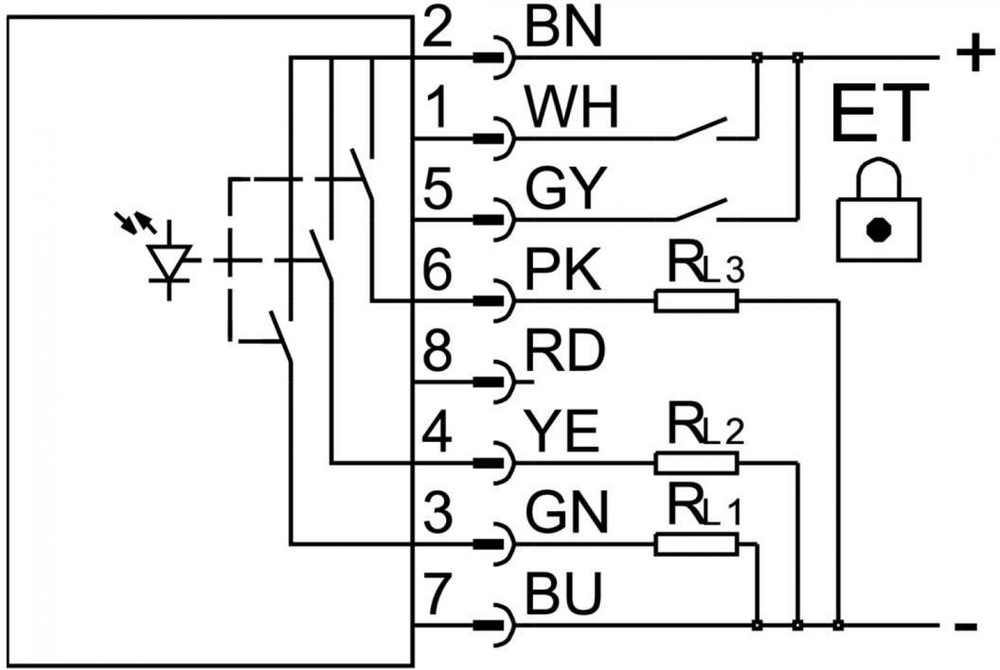 SOEC-RT-Q50-PS-S-7L Датчик цвета