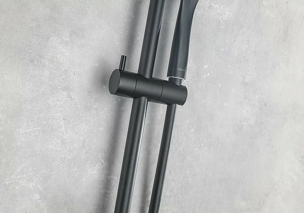 Душевая система Aquatek Вега AQ1075MB черная матовая