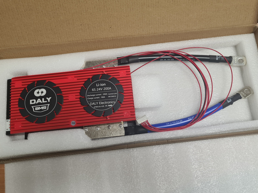 Плата контроля BMS Li-ion 6S 24V 200A