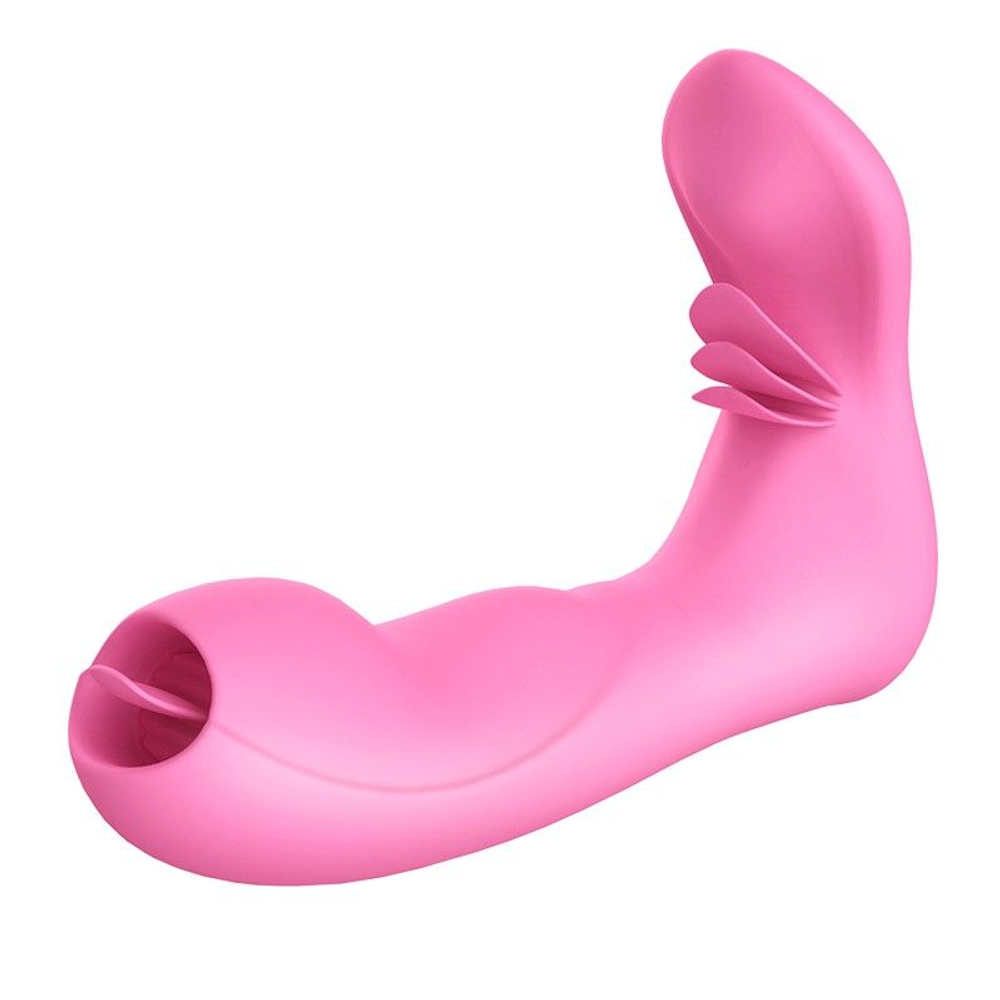 Розовый вибромассажер SEX MASSAGER с пультом ДУ (Цвет: розовый)