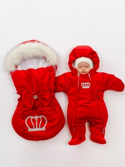 Конверт на выписку новорождённому зимний